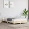 vidaXL - Bedframe - zonder - matras - 120x200 - cm - stof - crèmekleurig