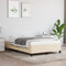 vidaXL - Bedframe - zonder - matras - 120x200 - cm - stof - crèmekleurig