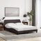 vidaXL - Bedframe - zonder - matras - 120x200 - cm - stof - donkerbruin
