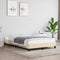 vidaXL - Bedframe - zonder - matras - 120x200 - cm - stof - crèmekleurig