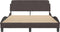 vidaXL - Bedframe - zonder - matras - 120x200 - cm - stof - donkerbruin
