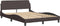 vidaXL - Bedframe - zonder - matras - 120x200 - cm - stof - donkerbruin