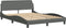 vidaXL - Bedframe - zonder - matras - 120x200 - cm - stof - donkergrijs