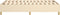 vidaXL - Bedframe - zonder - matras - 120x200 - cm - stof - crèmekleurig