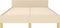 vidaXL - Bedframe - zonder - matras - 120x200 - cm - stof - crèmekleurig