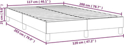vidaXL - Bedframe - zonder - matras - 120x200 - cm - stof - taupe