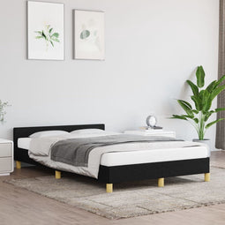 vidaXL - Bedframe - zonder - matras - 120x200 - cm - stof - zwart