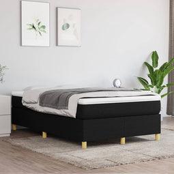vidaXL - Bedframe - zonder - matras - 120x200 - cm - stof - zwart