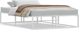 vidaXL - Bedframe - zonder - matras - 120x200 - cm - wit