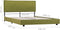 vidaXL - Bedframe - zonder - matras - 135x190 - cm - groen