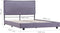vidaXL - Bedframe - zonder - matras - 135x190 - cm - lichtgrijs