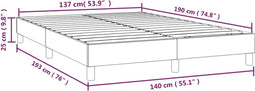 vidaXL - Bedframe - zonder - matras - 140x190 - cm - fluweel - donkerblauw