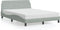 vidaXL - Bedframe - zonder - matras - 140x190 - cm - fluweel - lichtgrijs