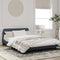 vidaXL - Bedframe - zonder - matras - 140x190 - cm - fluweel - donkergrijs
