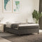 vidaXL - Bedframe - zonder - matras - 140x190 - cm - fluweel - donkergrijs