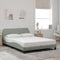vidaXL - Bedframe - zonder - matras - 140x190 - cm - fluweel - lichtgrijs