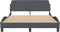vidaXL - Bedframe - zonder - matras - 140x190 - cm - fluweel - donkergrijs