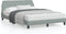 vidaXL - Bedframe - zonder - matras - 140x190 - cm - fluweel - lichtgrijs