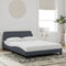 vidaXL - Bedframe - zonder - matras - 140x190 - cm - fluweel - donkergrijs