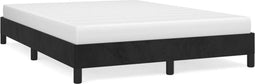 vidaXL - Bedframe - zonder - matras - 140x190 - cm - fluweel - zwart