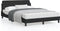 vidaXL - Bedframe - zonder - matras - 140x190 - cm - fluweel - zwart