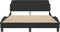 vidaXL - Bedframe - zonder - matras - 140x190 - cm - fluweel - zwart