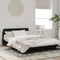 vidaXL - Bedframe - zonder - matras - 140x190 - cm - fluweel - zwart