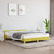 vidaXL - Bedframe - zonder - matras - 140x190 - cm - stof - groen