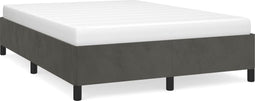 vidaXL - Bedframe - zonder - matras - 140x200 - cm - fluweel - donkergrijs