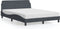vidaXL - Bedframe - zonder - matras - 140x200 - cm - fluweel - donkergrijs