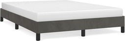 vidaXL - Bedframe - zonder - matras - 140x200 - cm - fluweel - donkergrijs