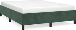 vidaXL - Bedframe - zonder - matras - 140x200 - cm - fluweel - donkergroen