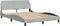 vidaXL - Bedframe - zonder - matras - 140x200 - cm - fluweel - lichtgrijs