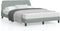 vidaXL - Bedframe - zonder - matras - 140x200 - cm - fluweel - lichtgrijs