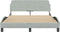 vidaXL - Bedframe - zonder - matras - 140x200 - cm - fluweel - lichtgrijs