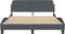 vidaXL - Bedframe - zonder - matras - 140x200 - cm - fluweel - donkergrijs