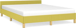 vidaXL - Bedframe - zonder - matras - 140x200 - cm - stof - groen