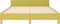 vidaXL - Bedframe - zonder - matras - 140x200 - cm - stof - groen