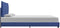 vidaXL - Bedframe - zonder - matras - 150x200 - cm - blauw
