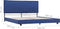 vidaXL - Bedframe - zonder - matras - 150x200 - cm - blauw