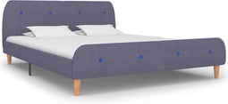 vidaXL - Bedframe - zonder - matras - 150x200 - cm - lichtgrijs