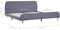 vidaXL - Bedframe - zonder - matras - 150x200 - cm - lichtgrijs