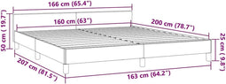 vidaXL - Bedframe - zonder - matras - 160x200 - cm - fluweel - lichtgrijs