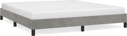 vidaXL - Bedframe - zonder - matras - 160x200 - cm - fluweel - lichtgrijs
