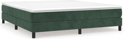 vidaXL - Bedframe - zonder - matras - 160x200 - cm - fluweel - donkergroen