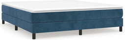 vidaXL - Bedframe - zonder - matras - 160x200 - cm - fluweel - donkerblauw