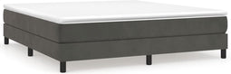 vidaXL - Bedframe - zonder - matras - 160x200 - cm - fluweel - donkergrijs