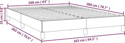vidaXL - Bedframe - zonder - matras - 160x200 - cm - fluweel - donkergrijs