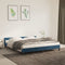 vidaXL - Bedframe - zonder - matras - 160x200 - cm - fluweel - donkerblauw