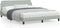 vidaXL - Bedframe - zonder - matras - 160x200 - cm - fluweel - lichtgrijs